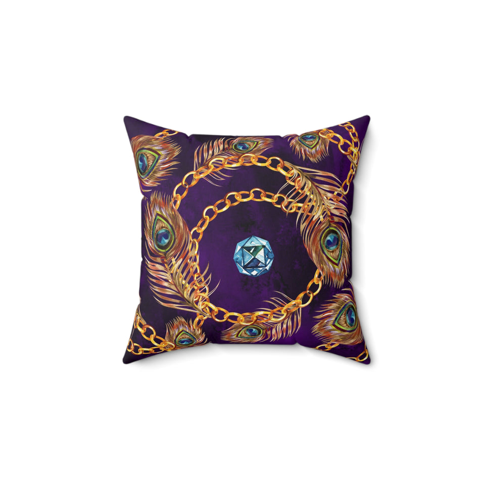 29PCF  Peacock Feather Pillow