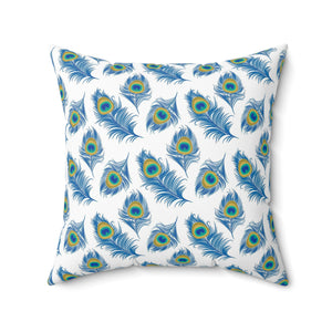 17PCF  Peacock Feather Pillow