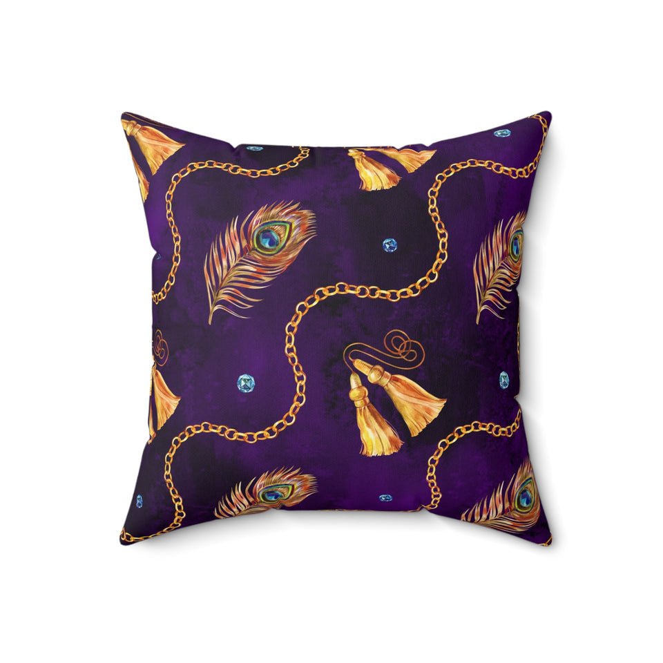 39PCF  Peacock Feather Pillow