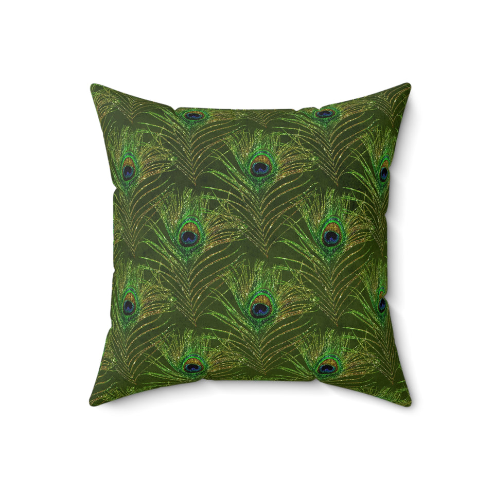 6PCF  Peacock Feather Pillow