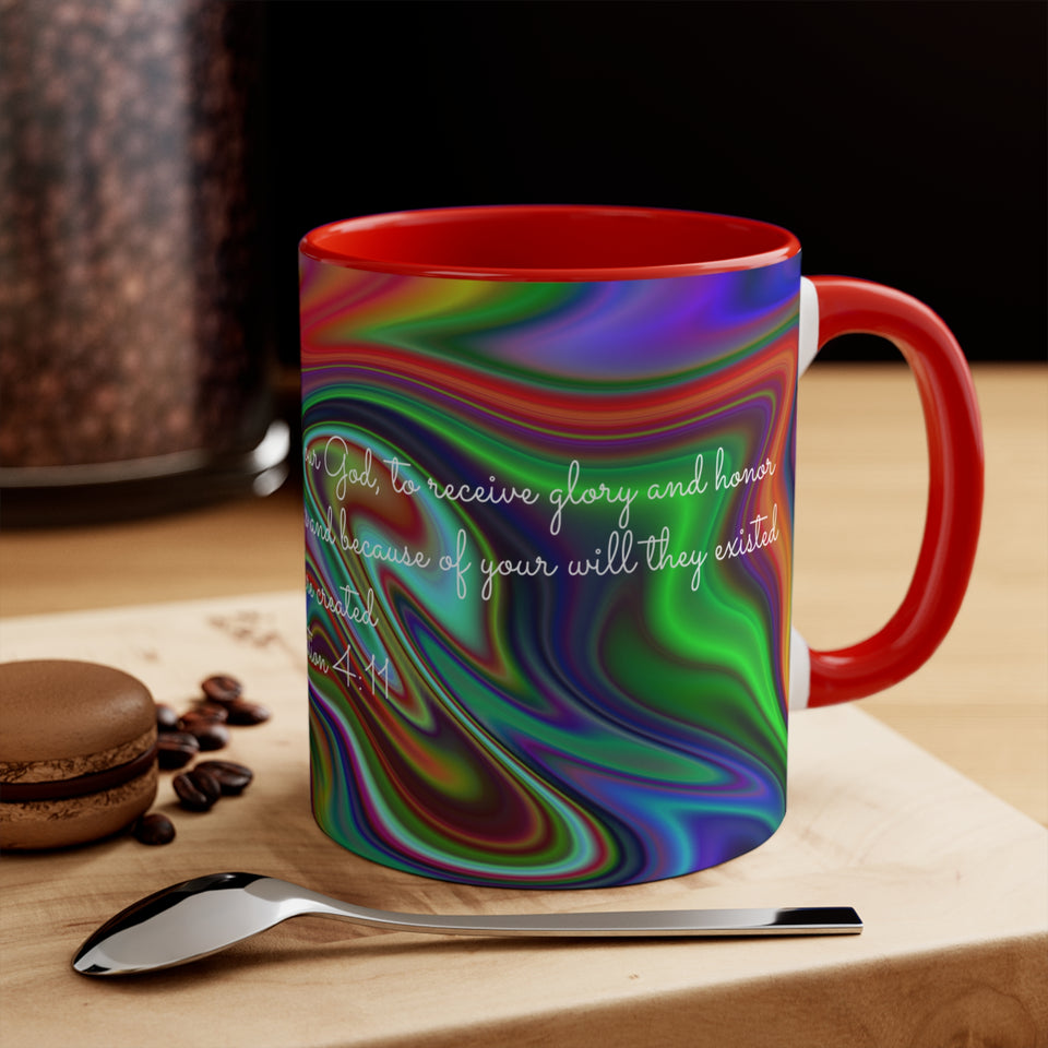 55CMSM  Colorful Marble Revelation 4:11 Mug