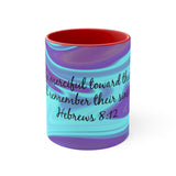18CMSM  Colorful Marble Hebrews  8:12 Mug