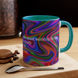 48CMSM Colorful Marble John 4:24 Mug