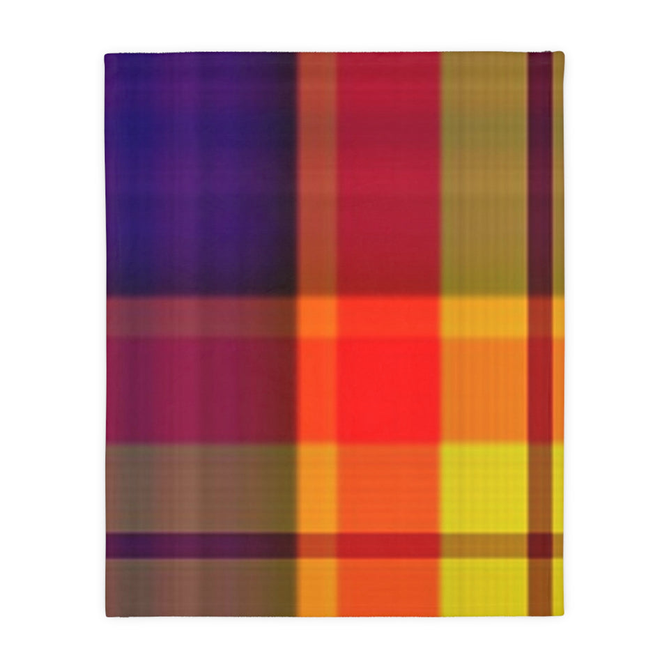 39CB  Colorful Plaid Blanket