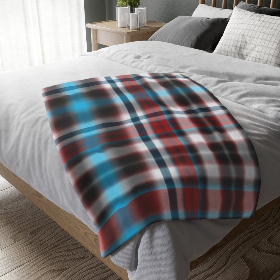 54CB  Colorful Plaid Blanket