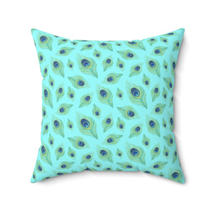 64PCF  Peacock Feather Pillow