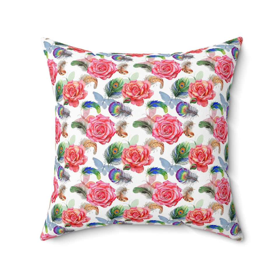 57PCF  Peacock Feather Pillow