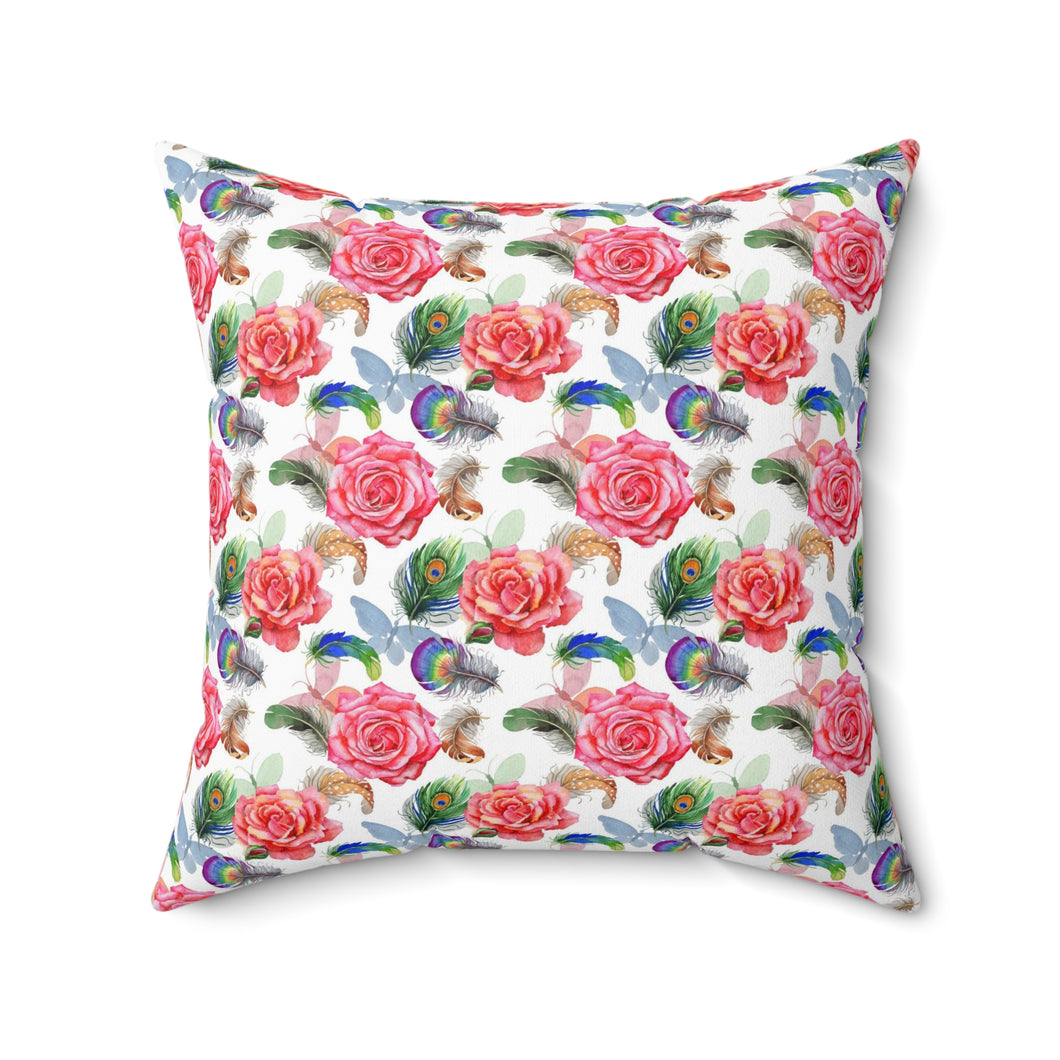 57PCF  Peacock Feather Pillow