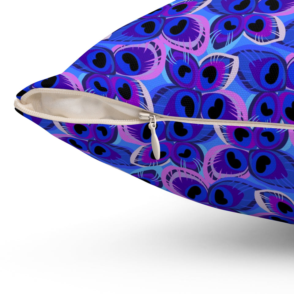 21PCF  Peacock Feather Pillow