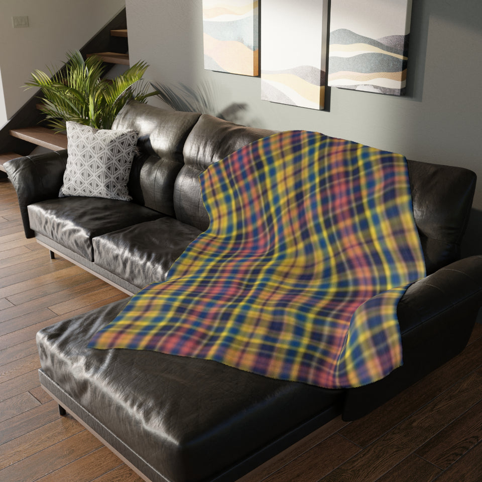 7CB  Colorful Plaid Blanket