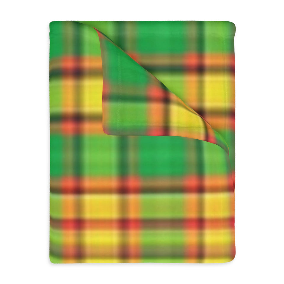 65CB  Colorful Plaid Blanket