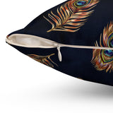 56PCF  Peacock Feather Pillow