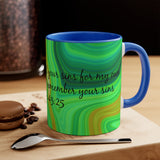 22CMSM  Colorful Marble Isaiah 43:25  Mug