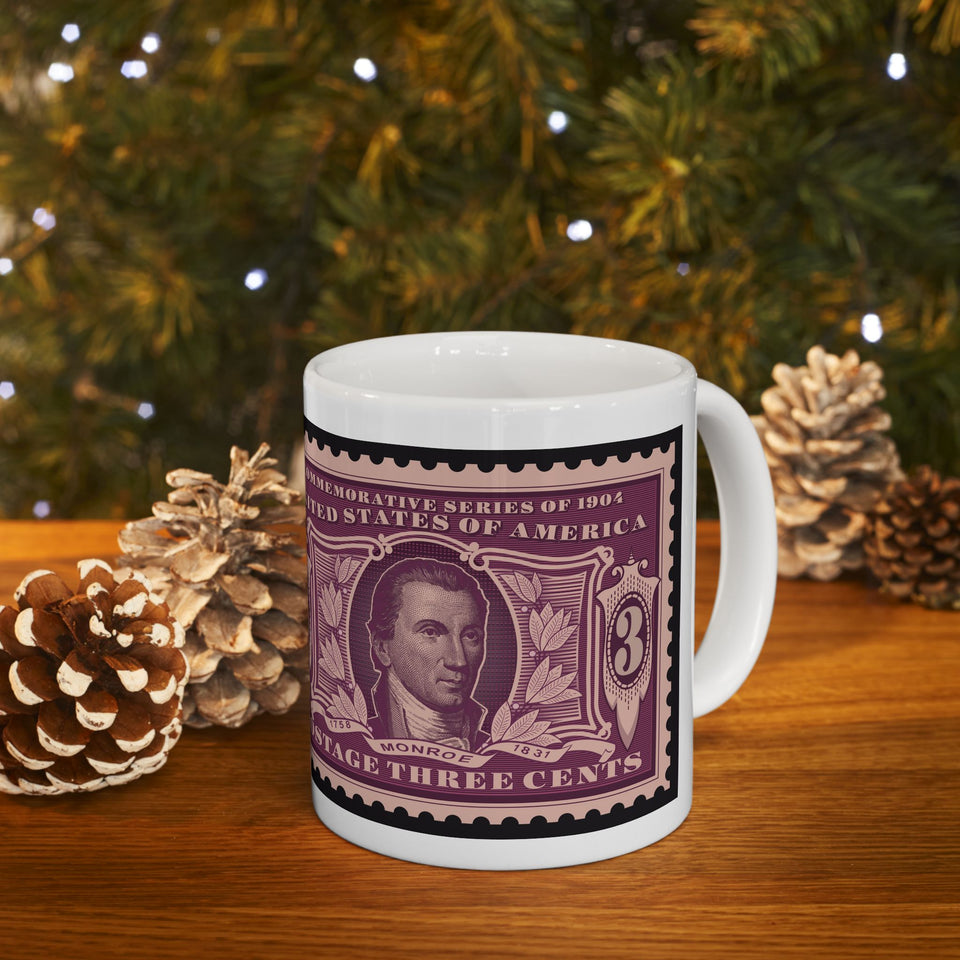 2JMSM  James Monroe US Stamp mug