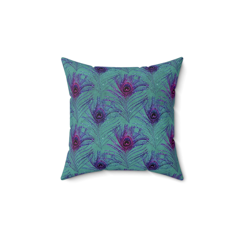 3PCF  Peacock Feather Pillow