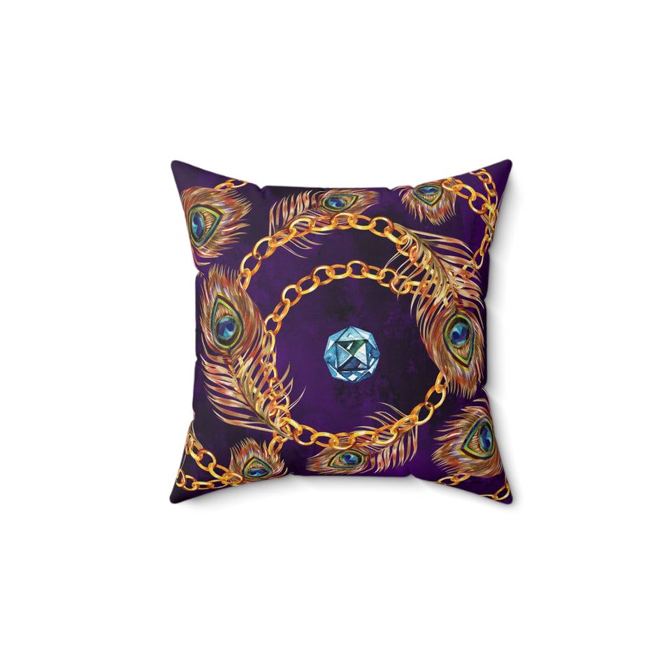 29PCF  Peacock Feather Pillow