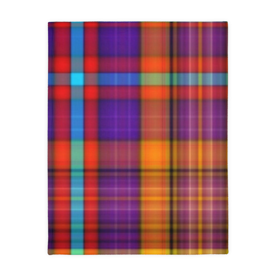 37CB  Colorful Plaid Blanket