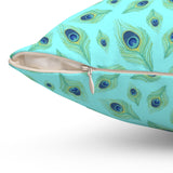 64PCF  Peacock Feather Pillow