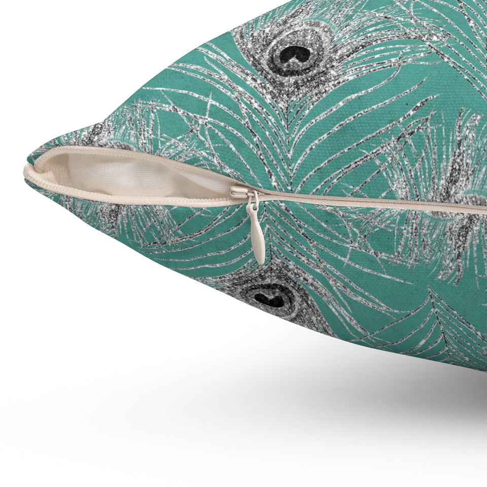 4PCF  Peacock Feather Pillow