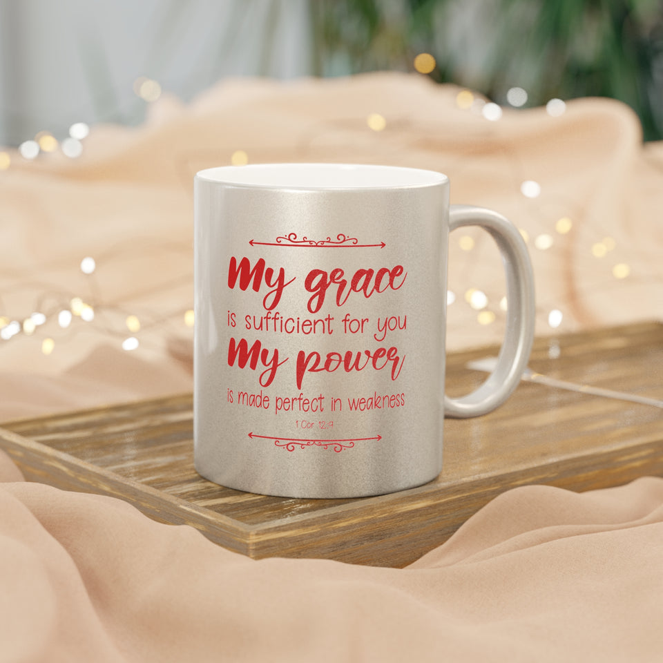 37SGM  Silver and Gold Christian Mug