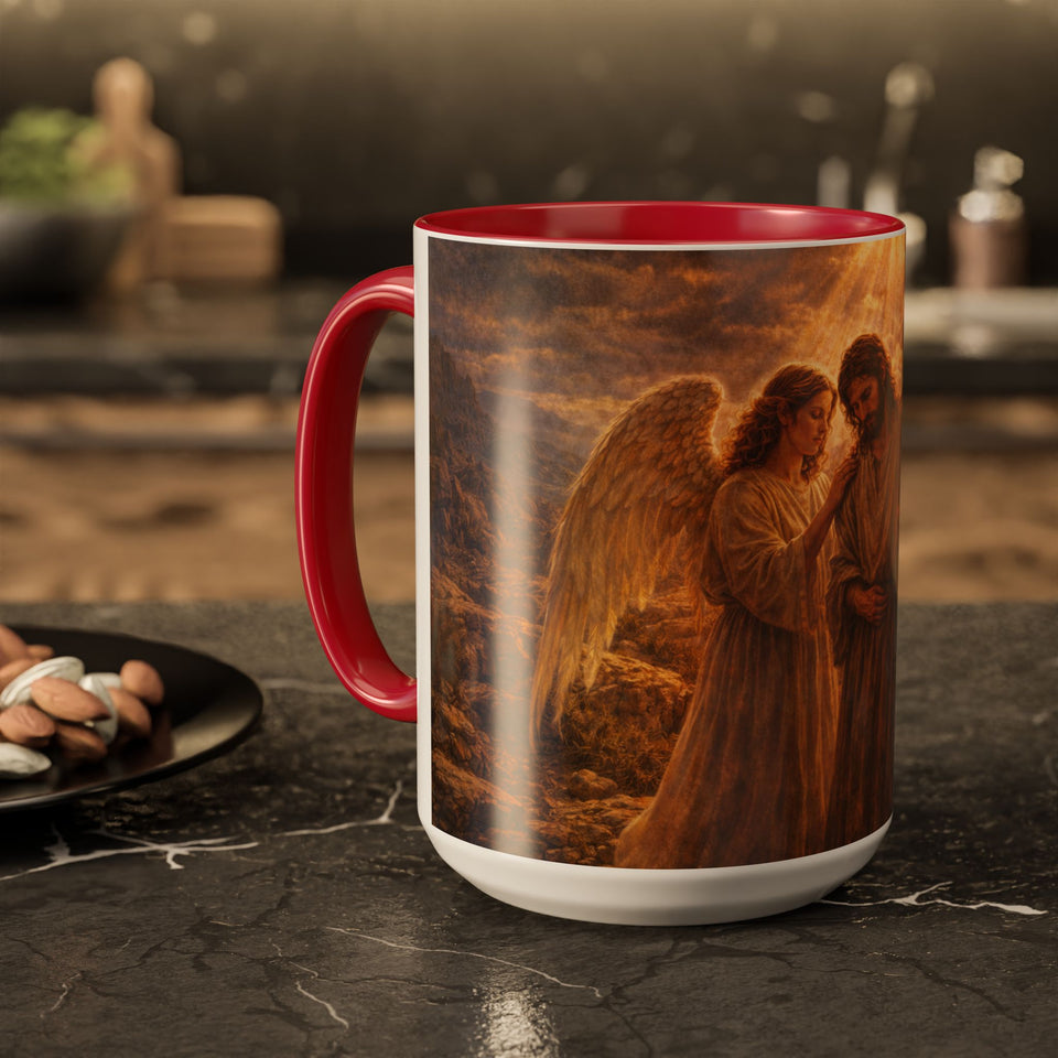 BSM54  Angels Ministering to Jesus Mug