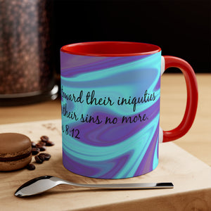 18CMSM  Colorful Marble Hebrews  8:12 Mug