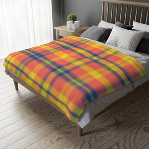 9CB  Colorful Plaid Blanket