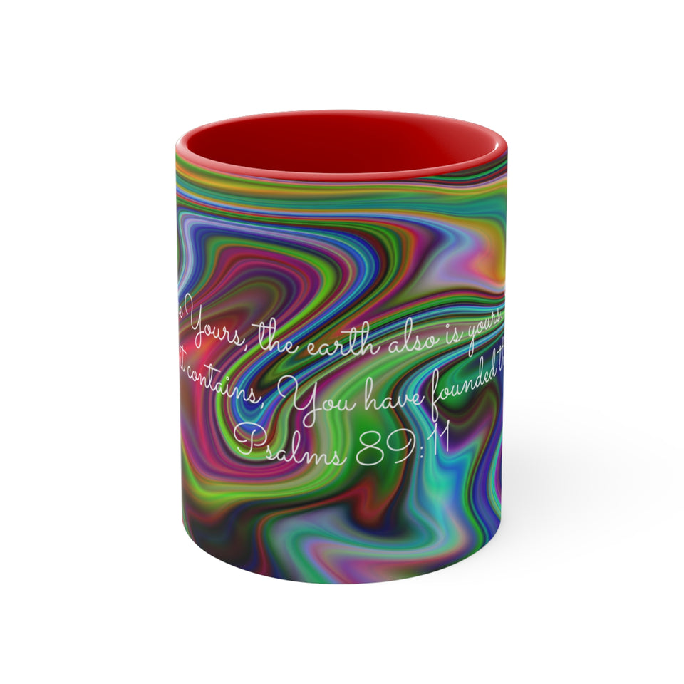 52CMSM  Colorful Marble Psalms 89:11  Mug