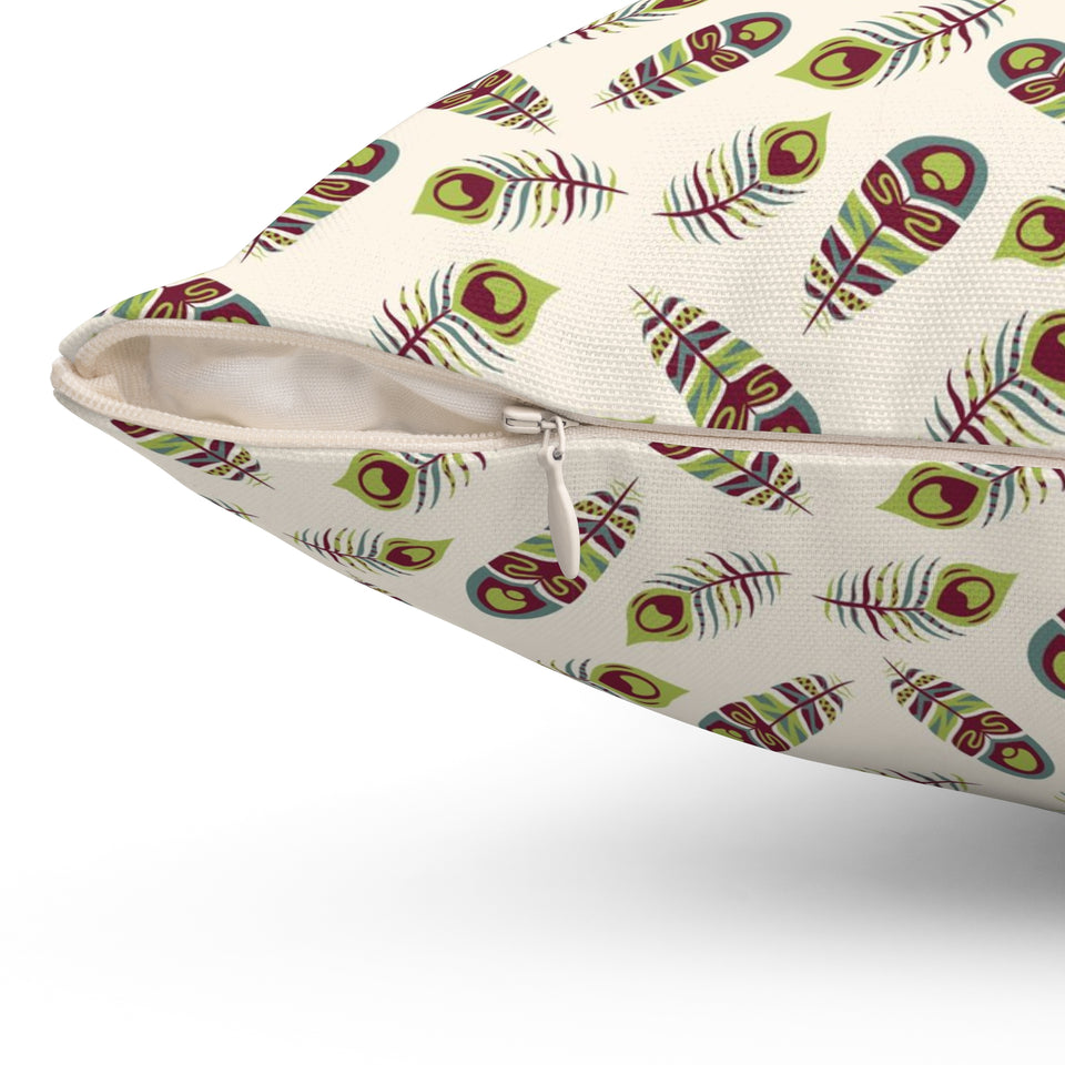 38PCF  Peacock Feather Pillow