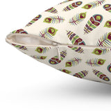 38PCF  Peacock Feather Pillow