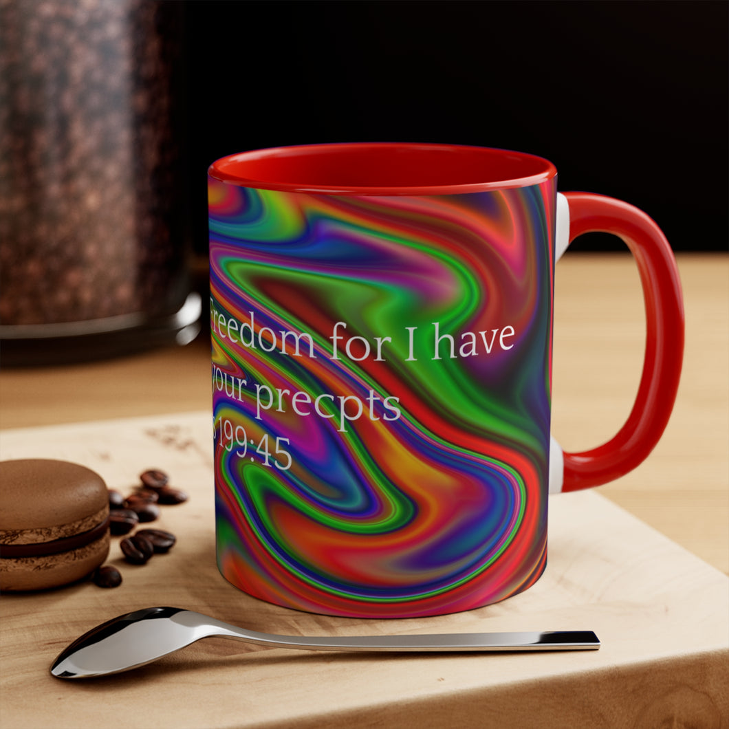 36CMSM  Colorful Marble Psalms 199:45  Mug