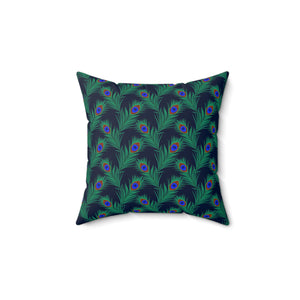 34PCF  Peacock Feather Pillow