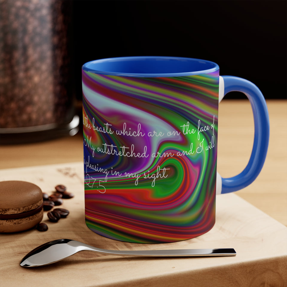 53CMSM  Colorful Marble Jeremiah 27:5  Mug