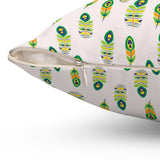 42PCF  Peacock Feather Pillow