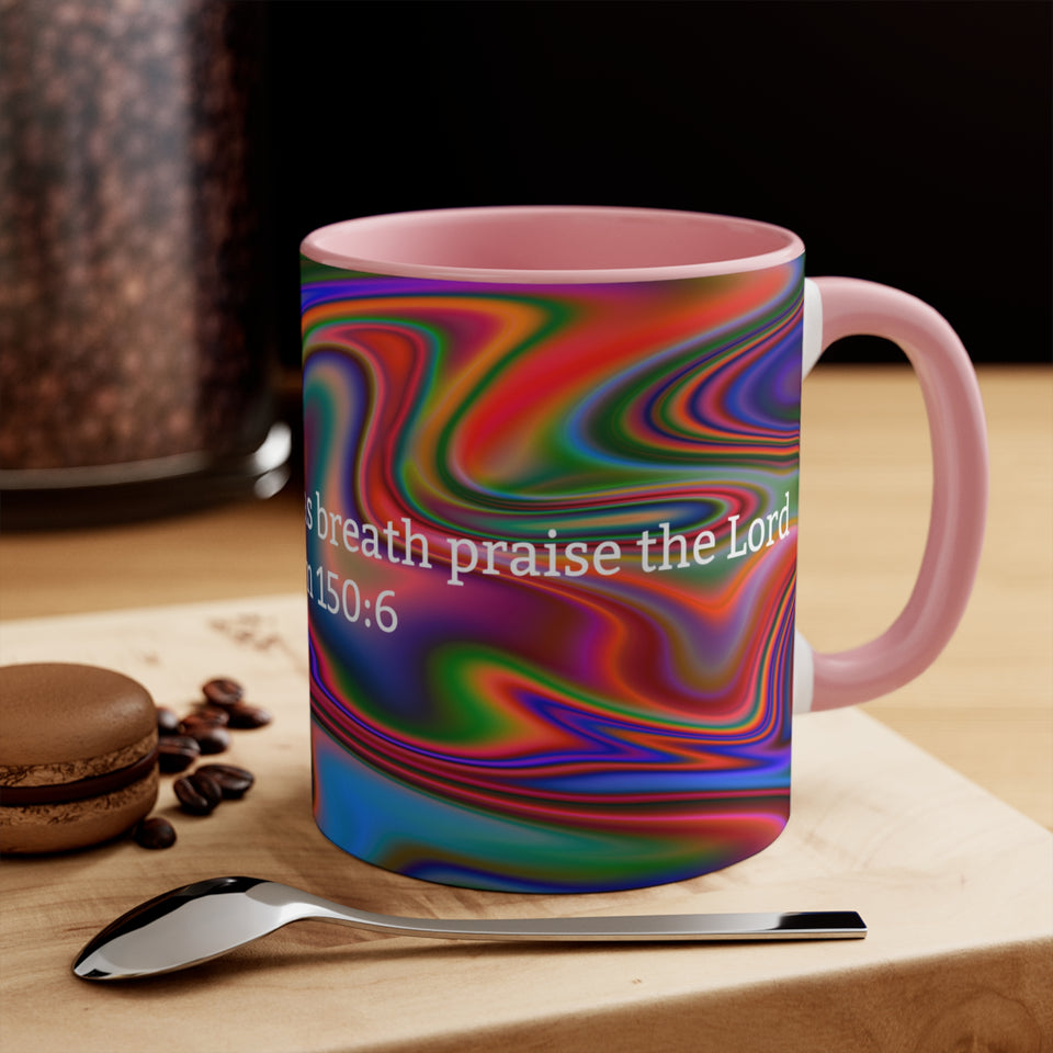 64CMSM  Colorful Marble Psalms 150:6  Mug