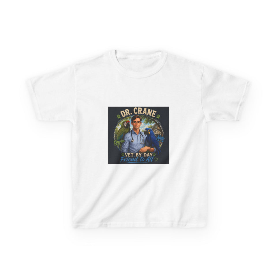 Dr. Crane, Charlie & Alex Kids T-Shirt – Vet by Day, Friend to All CA24