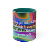 49CMSM  Colorful Marble James 5:14 Mug
