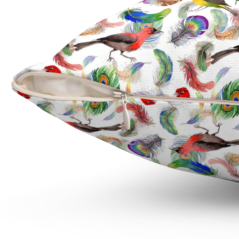 51PCF  Peacock Feather Pillow