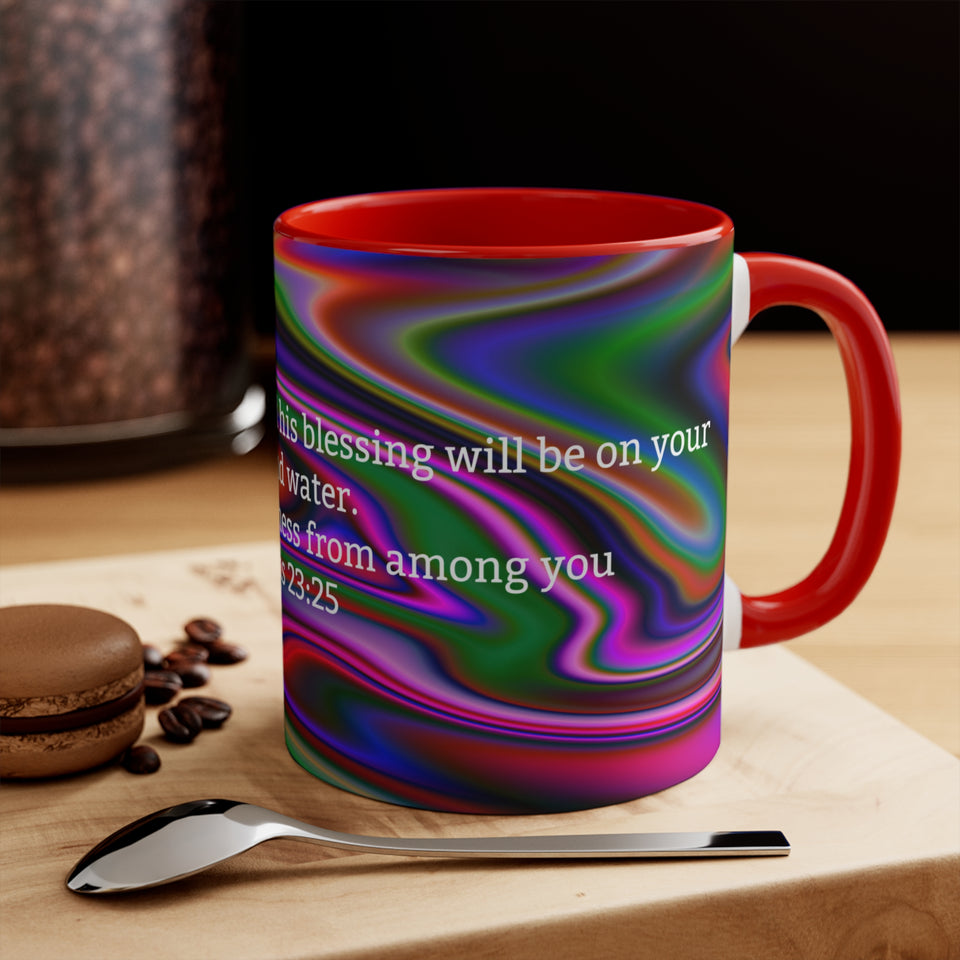 63CMSM  Colorful Marble Exodus 23:25 Mug