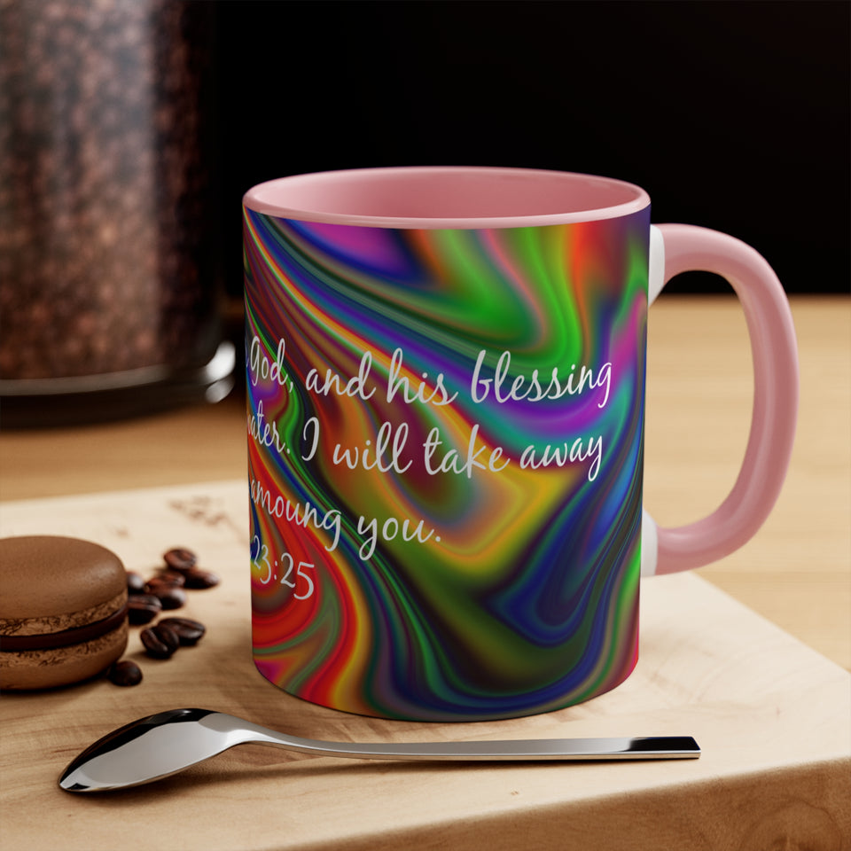 69CMSM  Colorful Marble Exodus 23:25 Mug