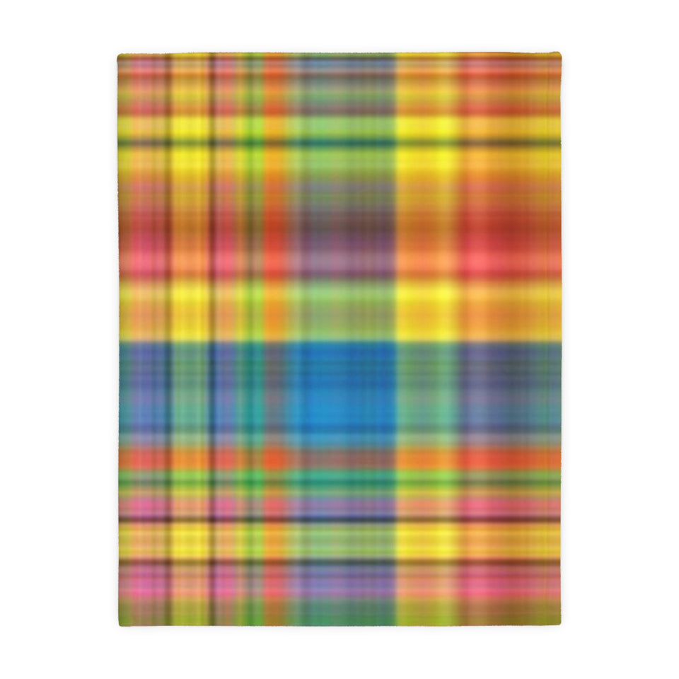 69CB  Colorful Plaid Blanket