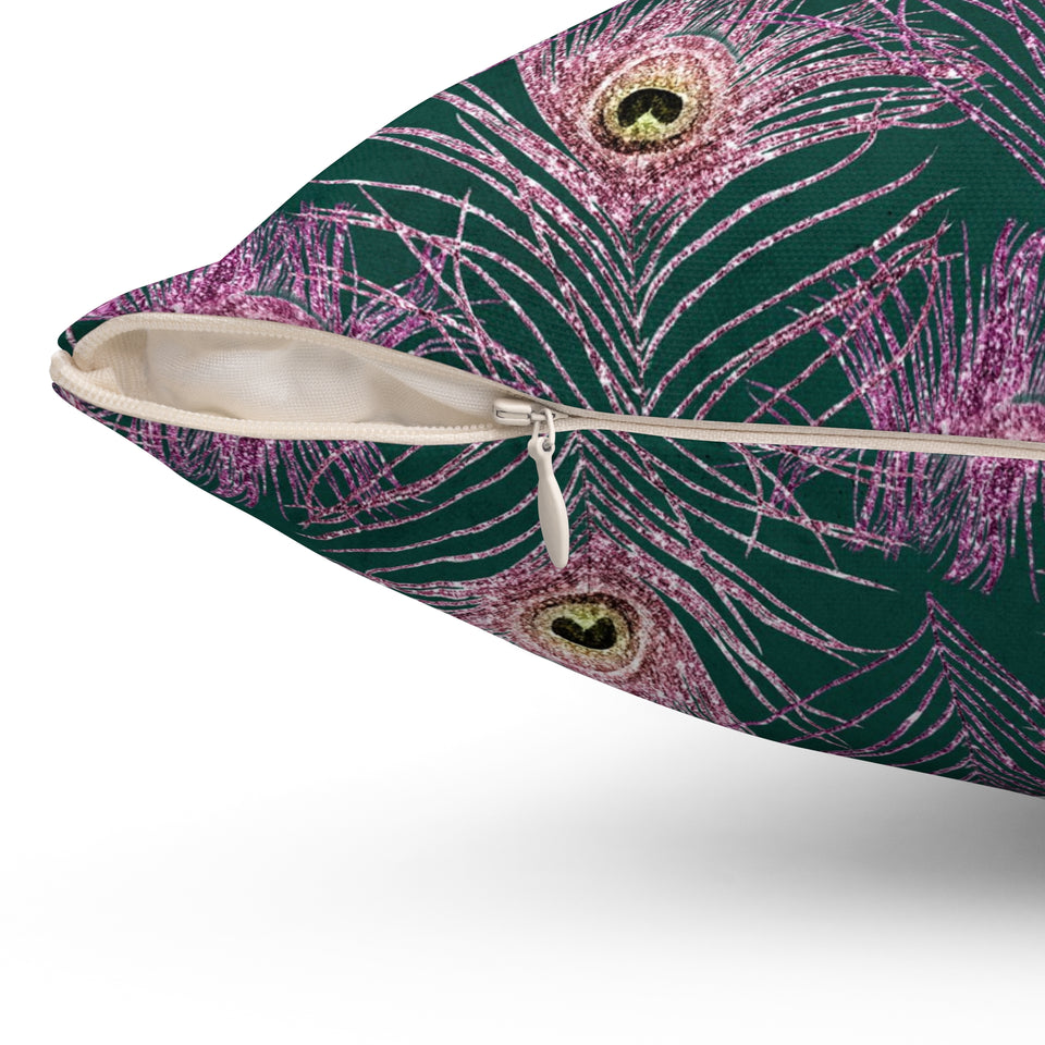 2PCF  Peacock Feather Pillow