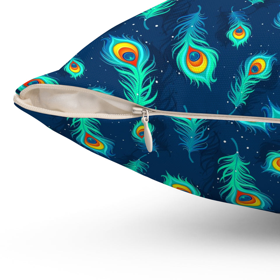 65PCF  Peacock Feather Pillow