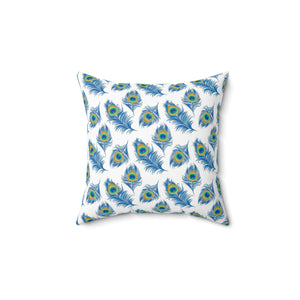 17PCF  Peacock Feather Pillow