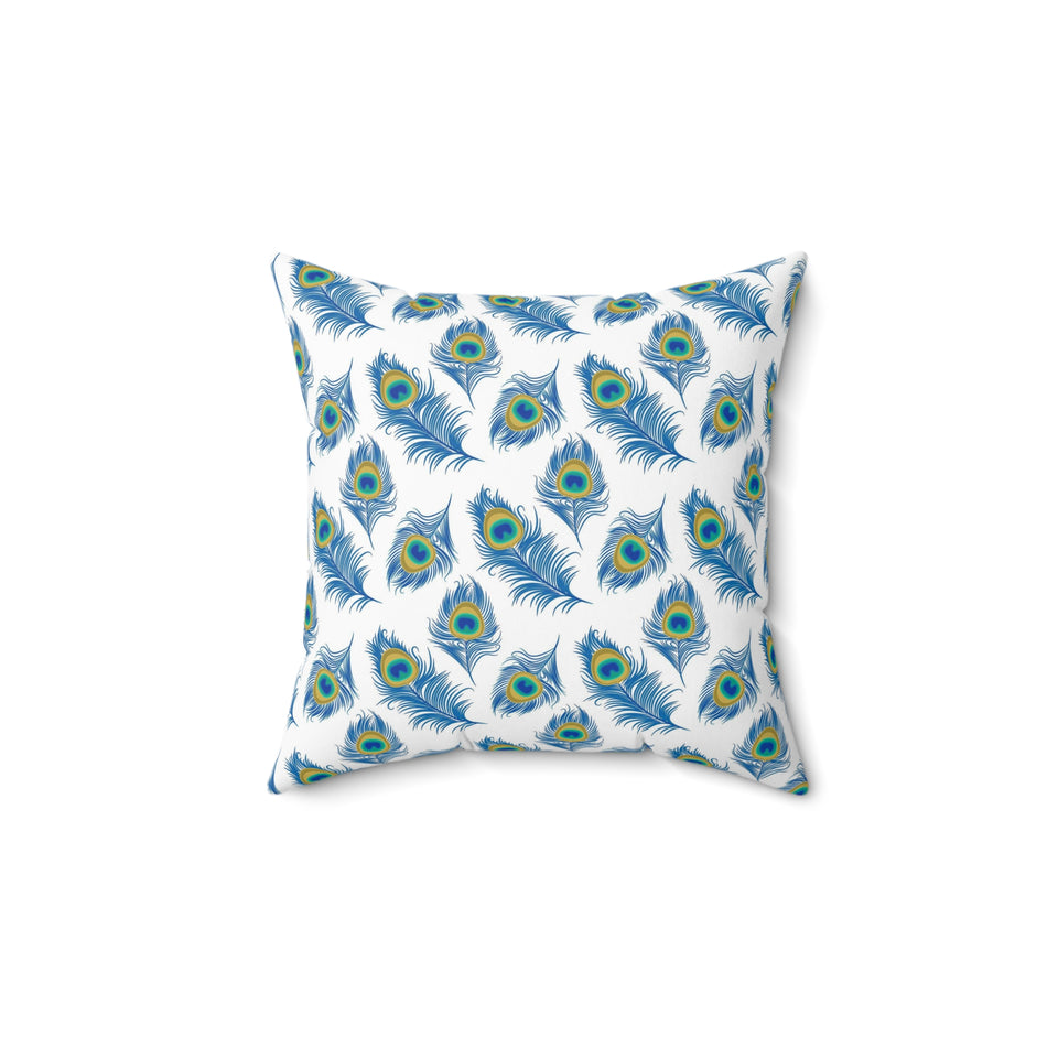 17PCF  Peacock Feather Pillow