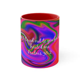 68CMSM  Colorful Marble Psalms 30:2 Mug