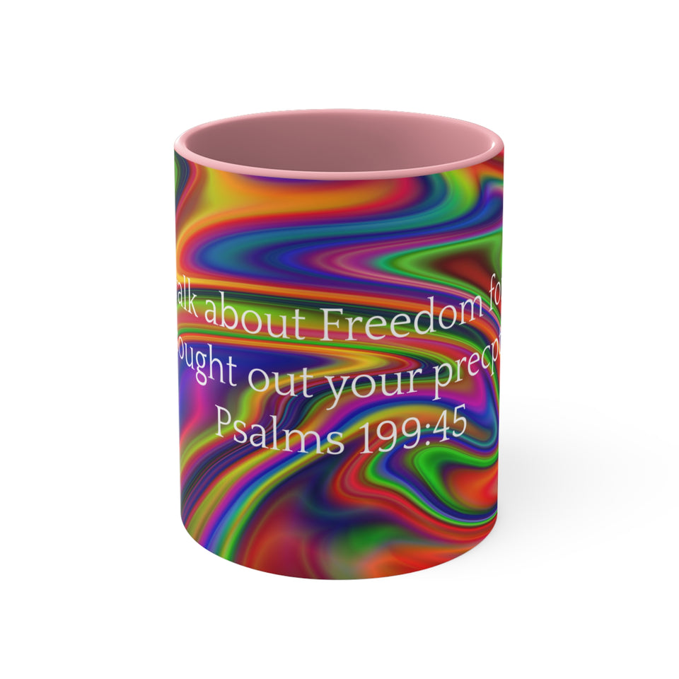 36CMSM  Colorful Marble Psalms 199:45  Mug