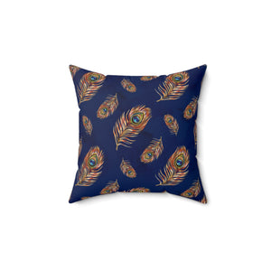 33PCF  Peacock Feather Pillow