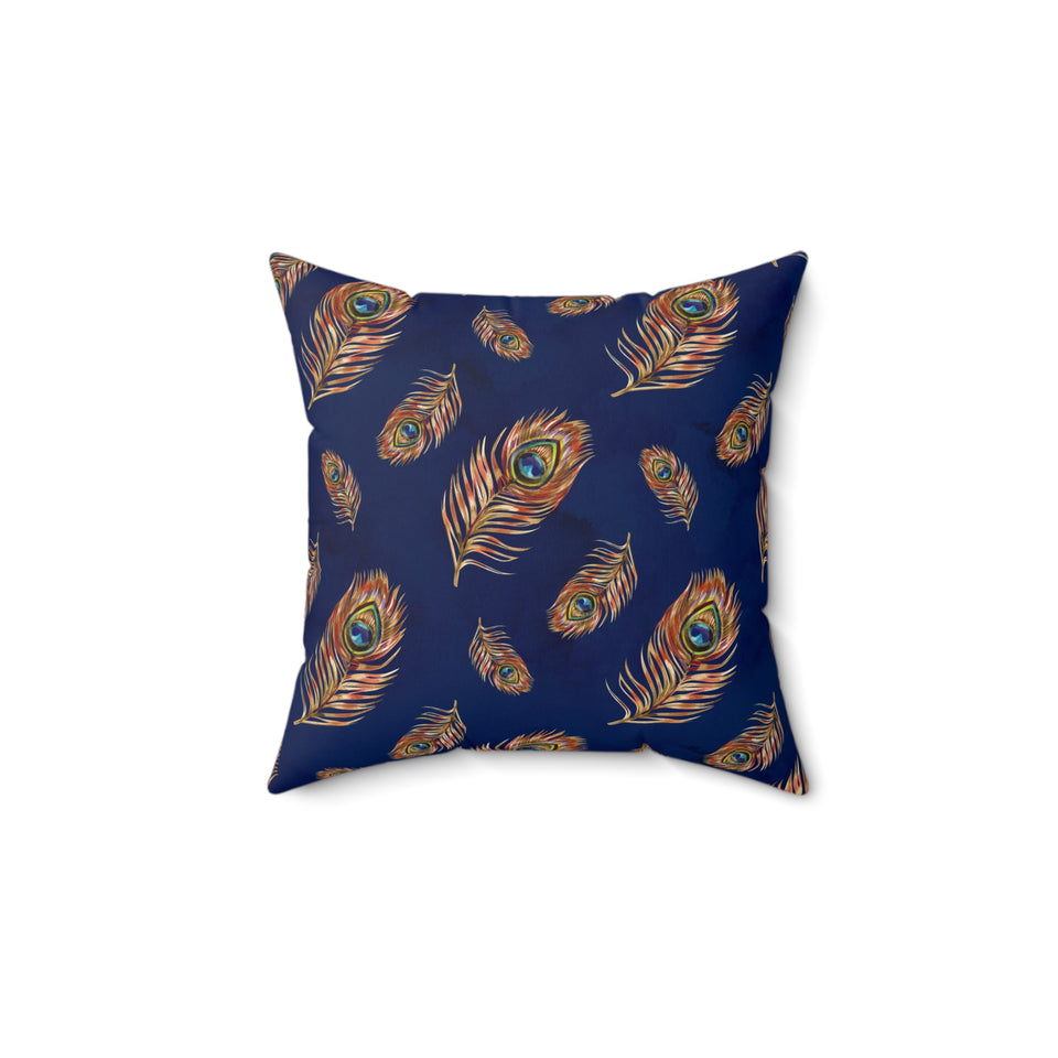 33PCF  Peacock Feather Pillow