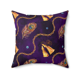 39PCF  Peacock Feather Pillow